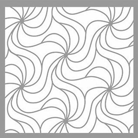 Spiral Vitray Stencil Boyama şablonu 30x30 cm, Duvar Stencil, Fayans Stencil, Mobilya Stencil
