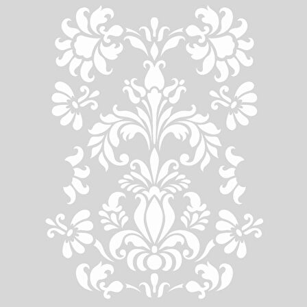 Anais Çiçek Motif Stencil Boyama şablonu 30x30 cm,Duvar Stencil,Fayans Stencil,Mobilya Stencil