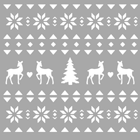 Örme Kazak Deseni Stencil Boyama şablonu 30x30 cm, Duvar Stencil, Fayans Stencil, Mobilya Stencil
