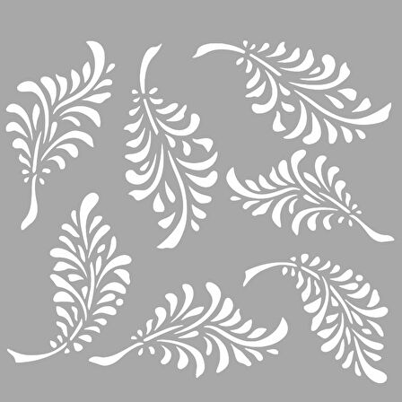 Grace Çiçek Desen Stencil Boyama şablonu 30x30 cm, Duvar Stencil, Fayans Stencil, Mobilya Stencil