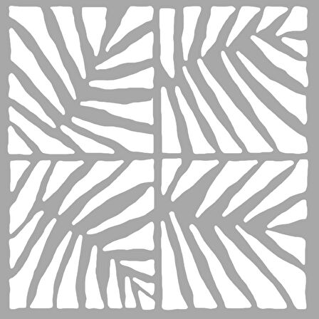 Açılı Tropikal Karolar Stencil Boyama şablonu 30x30 cm,Duvar Stencil,Fayans Stencil,Mobilya Stencil