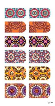 Etnik Tırnak Dövmesi,Tırnak Tattoo,Nail Art ,Tırnak Sticker