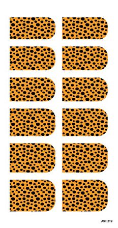 Turuncu Benekli Tırnak Dövmesi,Tırnak Tattoo,Nail Art ,Tırnak Sticker
