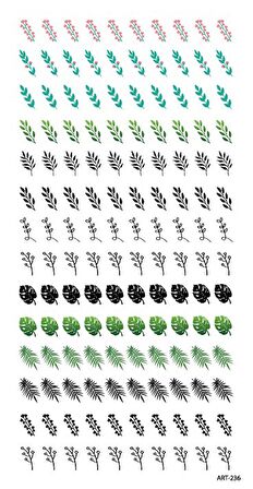 Leaf Tırnak Dövmesi,Tırnak Tattoo,Nail Art ,Tırnak Sticker