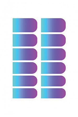 Ombre Tırnak Dövmesi, Tırnak Tattoo, Nail Art, Tırnak Sticker, Nail Sticker