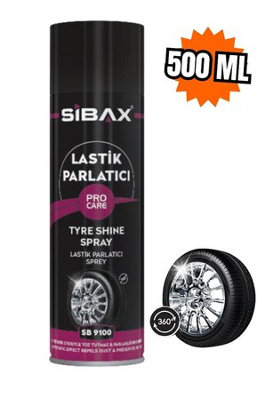 Lastik Parlatıcı Sprey Toz Tutmaz Parlaklığını Korur 500 ML Kod : SB9100 (1Adet)