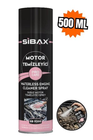 Sibax Motor Temizleyici Susuz Temizler Yalıtkan Antistatik 500 ML Yerli Üretim Kodu : SB 9200