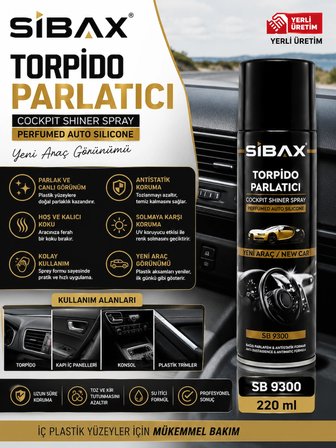 Torpido Parlatıcı Sprey Kalıcı Parlaklık 220 mL Kodu : SB9300