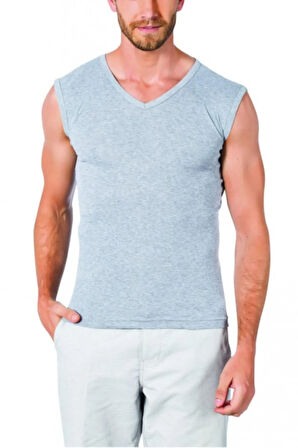 3'lü Paket V Yaka 0 Kol Erkek Fanila Yeni Sezon