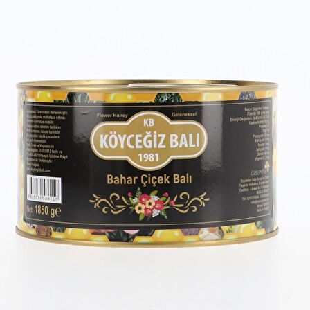 Köyceğiz Balı Bahar Çiçek Balı 1850 G Teneke