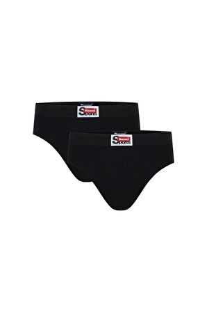 Kom Ariel 2'li Erkek Siyah Slip