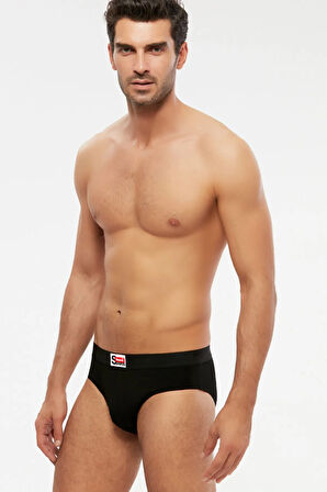 Sıyah Ariel Pamuklu 2 'li Erkek Slip