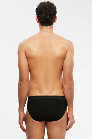 Sıyah Ariel Pamuklu 2 'li Erkek Slip