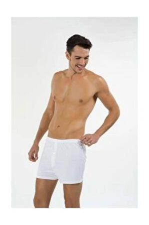 Erkek Beyaz Adrian 2'li Ekonomik Kutu Boxer