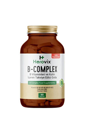 Herovix B Complex 60 Kapsül B Vitaminleri ve Kolin