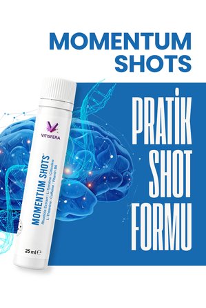 Momentum Shot Rhodiola, L-Tirozin, Sitikolin, L-Teanin, Kafein ve B6 İçeren Takviye Edici Gıda 20 Shot