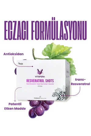 Vitisfera Resveratrol Shot Orman Meyveleri Aromalı 20x25 ml