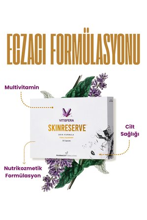 Vitisfera SkinReserve 30 Kapsül- Cüce Palmiye Ekstresi, Hayıt Ekstresi, Multivitamin ve Multimineral