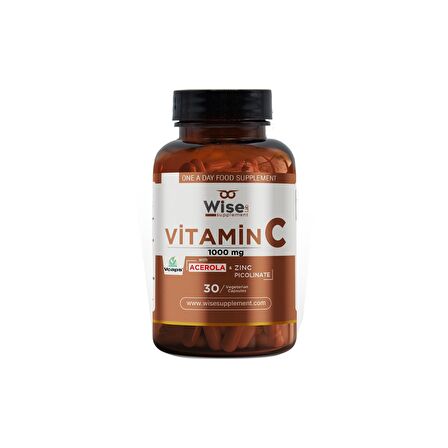 WiseLab Vitamin C 1000mg 30 Bitkisel Kapsül