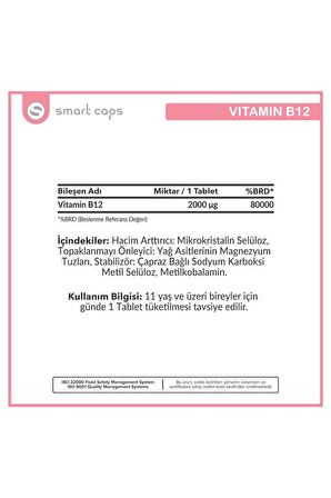 Smartcaps Vitamin B12 2000 mcg 60 Tablet