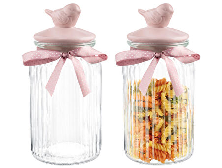 Madame Coco Kuşlu Kavanoz Silindir 1300ML