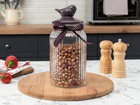 Madame Coco Kuşlu Kavanoz Silindir 1300ML