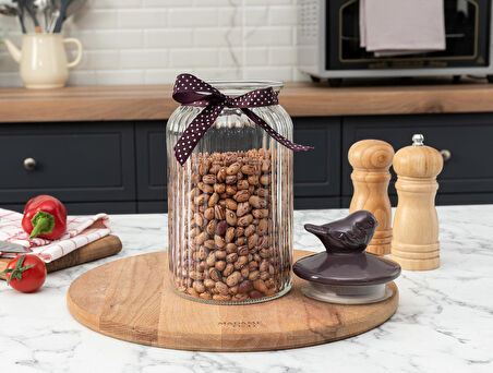 Madame Coco Kuşlu Kavanoz Silindir 1300ML