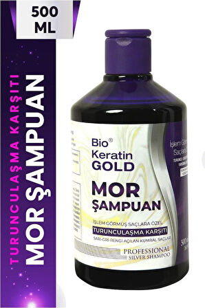 Bio Keratin Gold Mor Şampuan 500 ml