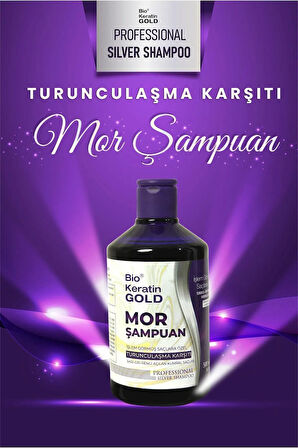 Bio Keratin Gold Mor Şampuan 500 ml