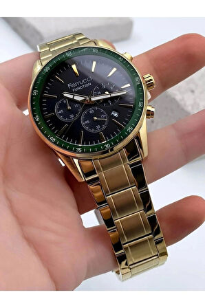 Ferrucci Fonksiyonları Aktif Takvimli Çelik Spor Model Erkek Kol Saati