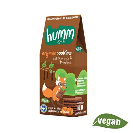 Organik Keçiboynuzlu Fındıklı Kurabiye (55 Gr) - Humm Organic