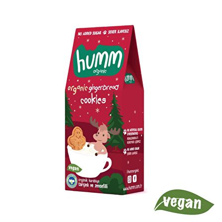 Organik Tarçın ve Zencefilli Kurabiye (55 gr) - Humm Organic