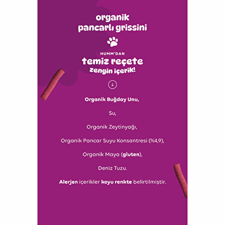 humm organic Organik Vegan Pancarlı Grissini 55 gr