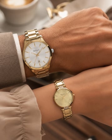 Ferrucci Klasik Şık Model Takvimli Çelik Kordon&Kasa Sevgili Kol Saatleri