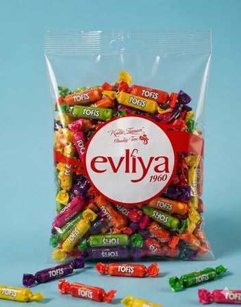 Evliya Şekerleme- Tofiş Mini Meyveli Yumuşak Şeker 1000G