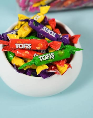 Evliya Şekerleme- Tofiş Mini Meyveli Yumuşak Şeker 1000G