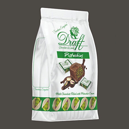 Draft Pi̇stachi̇os Antep Fistikli Dolgulu Sütlü Çi̇kolata 120gr