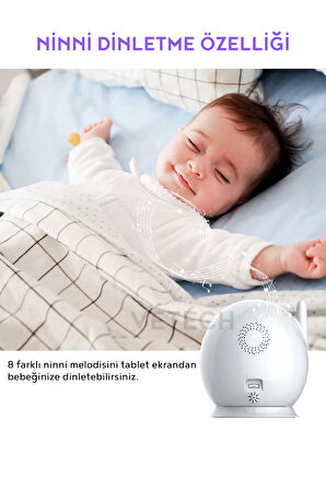 Vetech Bebek Kamerası Ekranlı Bebek İzleme Monitörü Gece Görüşlü Bebek Telsizi