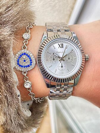 Ferrucci Rolex Kasa Yeni Sezon 1. Sınıf Çelik Kadın Kol Saat