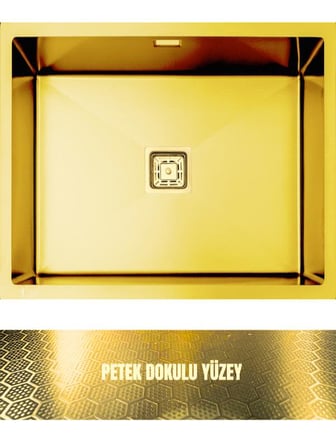 GL General Neo 50 Gold Petek Dokulu Paslanmaz Çelik Eviye