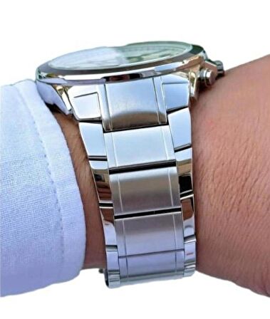 Ferrucci Multi Fonksiyonlu Takvimli Erkek Kol Saati+%100 Çelik Takı Set