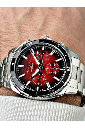 Ferrucci Business Model Çelik Kordon Fonksiyonlu Erkek Kol Saati