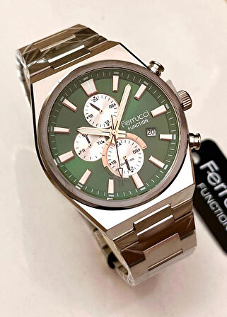 Ferrucci Tavimli Fonksiyonları Aktif Çelik Erkek Kol Saati+Bileklik Hediyeli