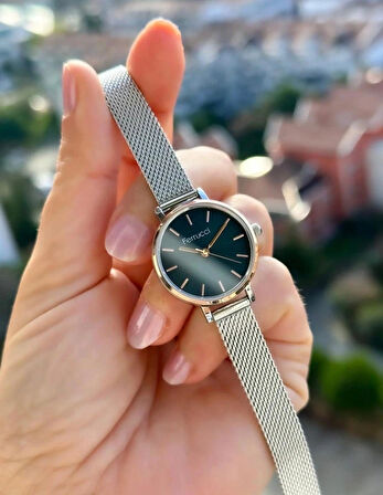 Ferrucci Minimal Kasa Hasır Ayarlanabilir Çelik Kordon Kadın Kol Saati