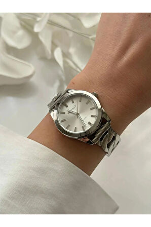 Ferrucci Çelik Özel Tasarım Kadın Kol Saati+Bileklik Hediyeli