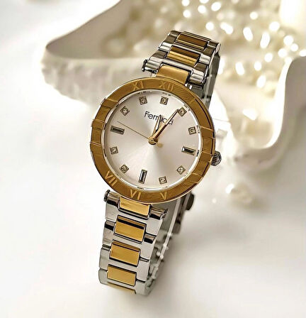 Ferrucci Taşlı Şık Kadran Çelik Kadın Kol Saati