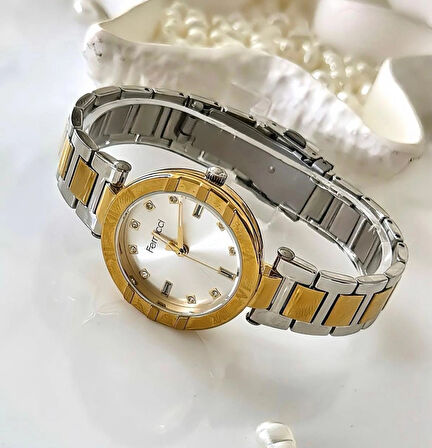 Ferrucci Taşlı Şık Kadran Çelik Kadın Kol Saati