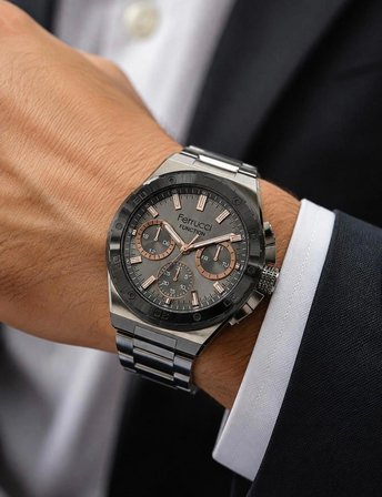 Ferrucci Spor Model Çelik Kordon ve Kasa Fonksiyonları Aktif Erkek Kol Saati