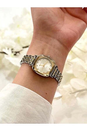 Ferrucci Retro Model Kare Kadın Kol Saati+Bileklik Hediye