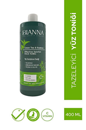 Bianna C Vitaminli Bambulu ve Yeşil Çaylı Yüz Temizleme Toniği 400 Ml